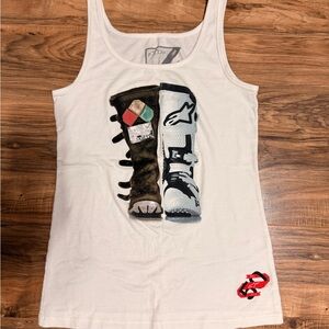 Throwback Alpinestars Classic White XL Tank Top